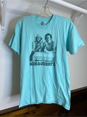 RARE Ben & Jerry’s Aqua American Apparel Logo T-Shirt- Small
